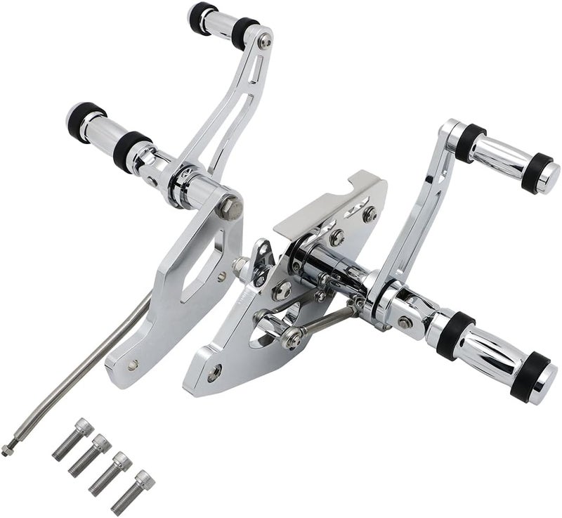 FENGREN Motorcycle Forward Controls Footpegs Levers Linkages Compatible with Kawasaki Vulcan 900 VN900 Classic 2006-2023 - Image 4